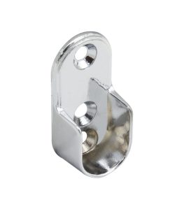 Soporte Lateral Oval Para Tubo Ø 16 mm. Cromado