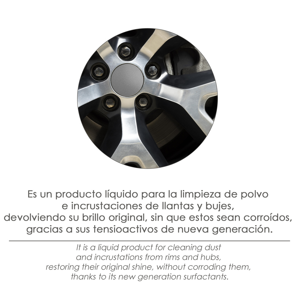 Limpiador Llantas Coche 750 Ml. Limpia Llantas Coche, Con Tensioactivos Que No Dañan Las Llantas - Imagen 3