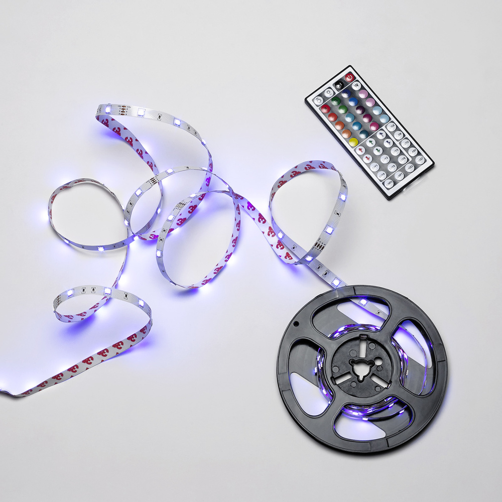 Tira Led Multicolor Rgb Con Mando Adhesiva Con 150 Leds 36 W 12 V. 850 Lumenes Luz Multicolor IP 20 5 Metros - Imagen 9