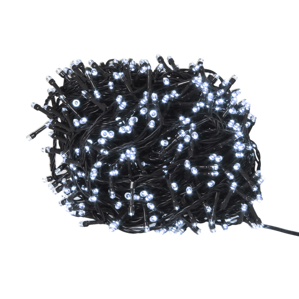 Guirnalda Luces Navidad 500 Leds Color Blanco Frio. Luz Navidad Interiores y Exteriores Ip44 - Imagen 4