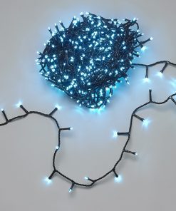 Guirnalda Luces Navidad 500 Leds Azul Hielo Uso en Interiores / Exteriores IP44