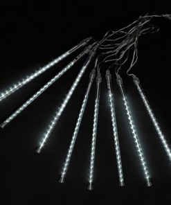 Guiernalda Luces Navidad Led Lluvia 3 m.x 30 cm. 288 Leds Luz Blanco Frio Uso Interior / Exerior Ip44  Cable Transparente.