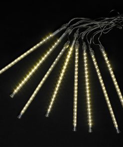 Guiernalda Luces Navidad Led Lluvia 3 m.x 30 cm. 288 Leds Luz Blanco Calido. Uso Interior / Exerior Ip44  Cable Transparente.