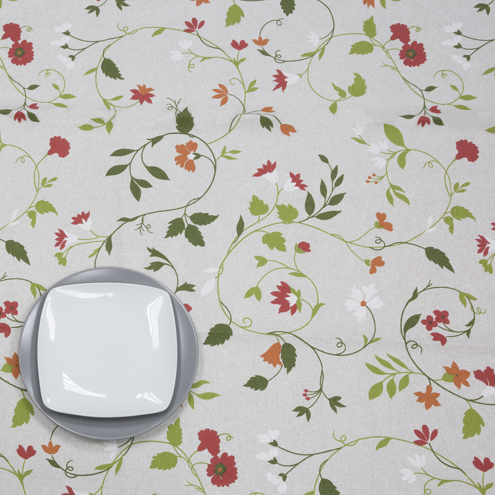 Mantel Antimanchas Textil Floral Rollo 1,4 x 25 metros. - Imagen 2