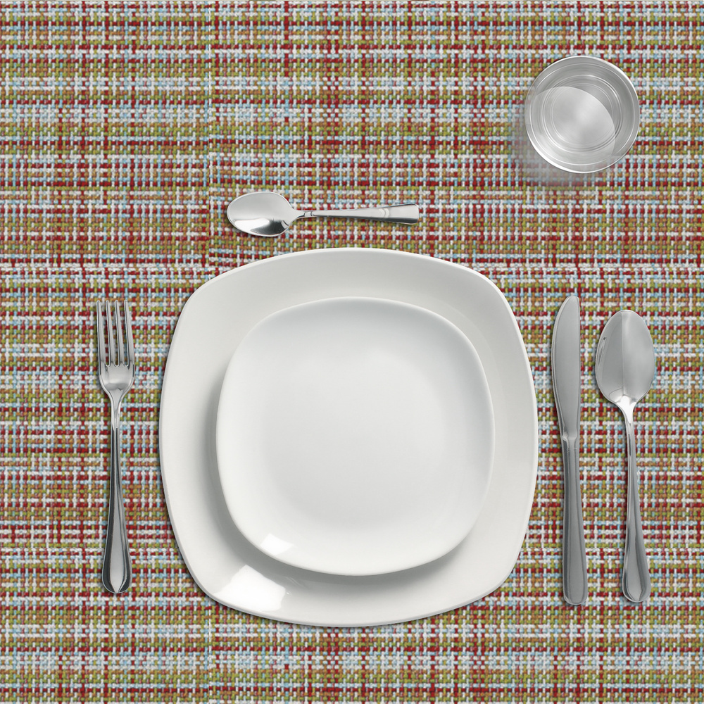 Mantel Hule Rollo Modelo Textil Impermeable Antimanchas PVC 140 cm. x 25 metros. Rollo Recortable. Interior y Exterior - Imagen 2