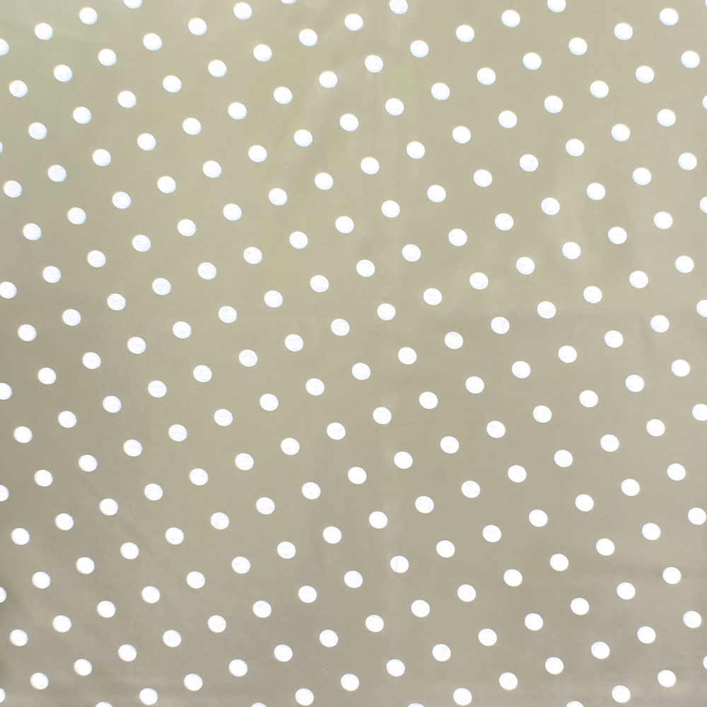 Mantel Hule Redondo Topos Beige Impermeable Antimanchas PVC Ø140 cm. Uso Interior y Exterior - Imagen 3