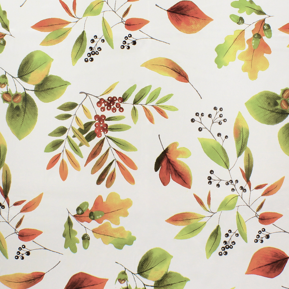 Mantel Hule Rectangular Hojas Otoño. Impermeable Antimanchas PVC 140 cm. x 20 metros. Rollo Recortable. Interior y Exterior - Imagen 3