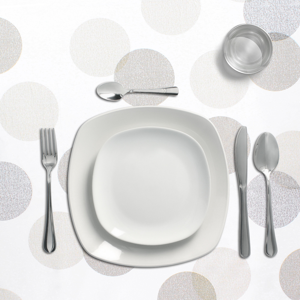 Mantel Hule Redondo Circulos Beige Impermeable Antimanchas PVC Ø 140 cm. Uso Interior y Exterior - Imagen 2