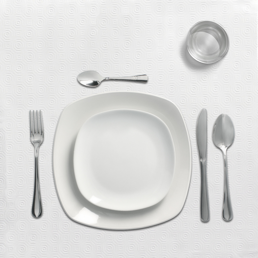 Mantel Hule Muleton Redondo Blanco Impermeable Antimanchas PVC Ø 140 cm. Uso Interior y Exterior - Imagen 2