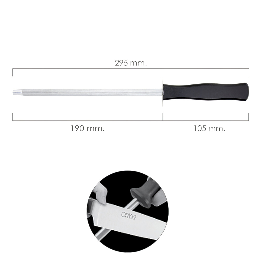 Chaira Afiladora Grenoble 19 cm. Negro - Imagen 2