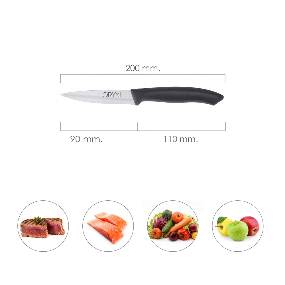 Cuchillo Nuuk Mondador Hoja Acero Inoxidable 9 cm. Negro (Blister 3 Piezas) - Imagen 2