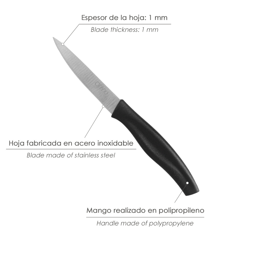 Cuchillo Nuuk Mondador Hoja Acero Inoxidable 9 cm. Negro (1 Unidad) - Imagen 4
