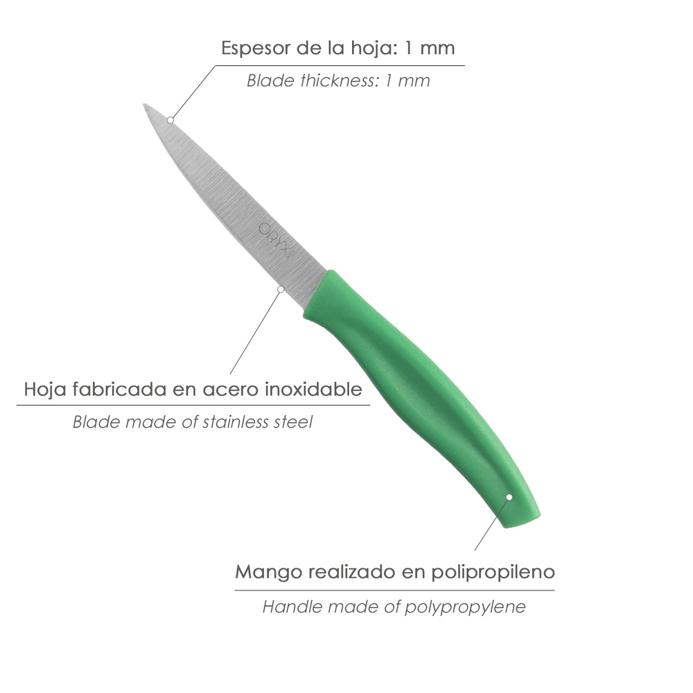 Cuchillo Nuuk Mondador Hoja Acero Inoxidable 9 cm. Verde (1 Unidad) - Imagen 4