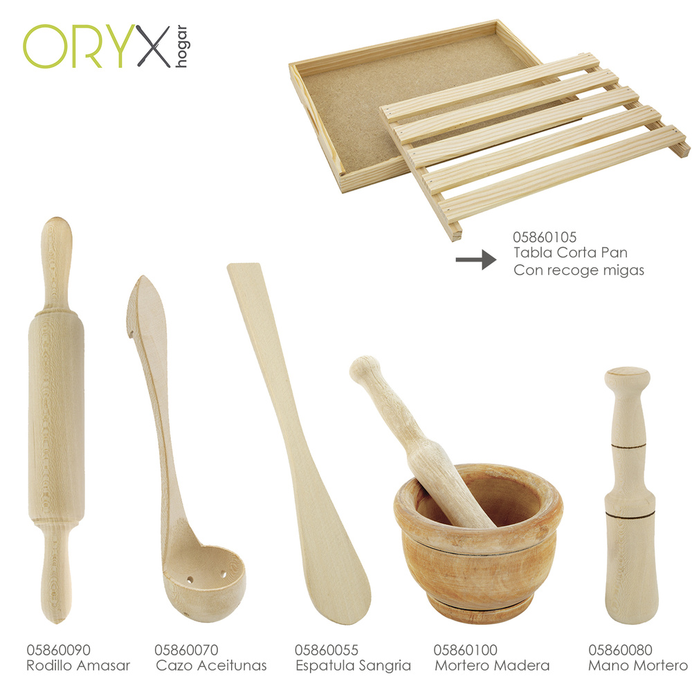 Tabla Corta Pan Madera Con Recoge Migas Oryx 32 x 22 cm. - Imagen 3