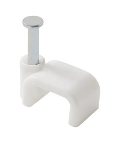 Grapilla Plana Cabeza Redondeada 8 mm. Blanca. 10 unidades