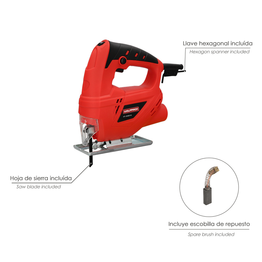 Sierra Vaiven 400 Watt. Sierra de Calar, Profundidad Corte 55 mm. Madera. Inclinable - Imagen 4