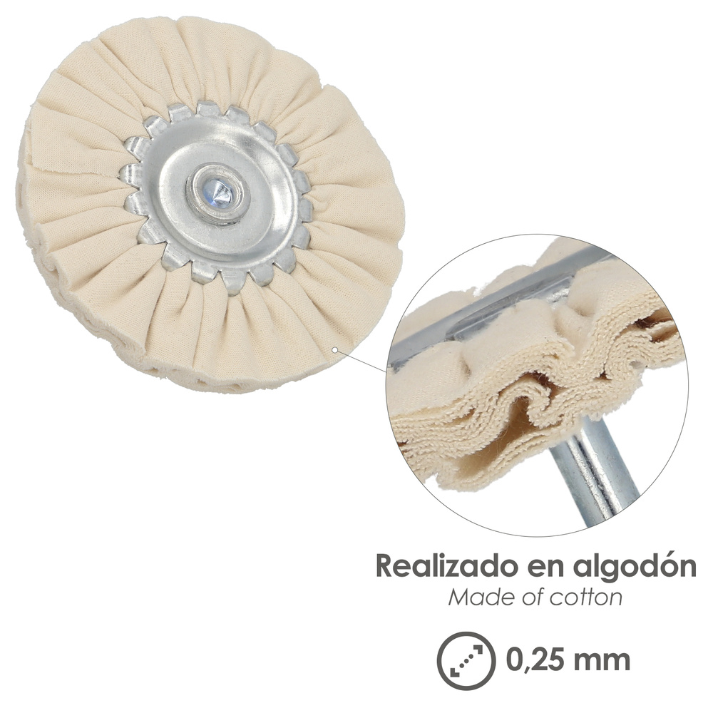 Disco Pulidor De Tela Para Taladro Ø80mm. - Imagen 3