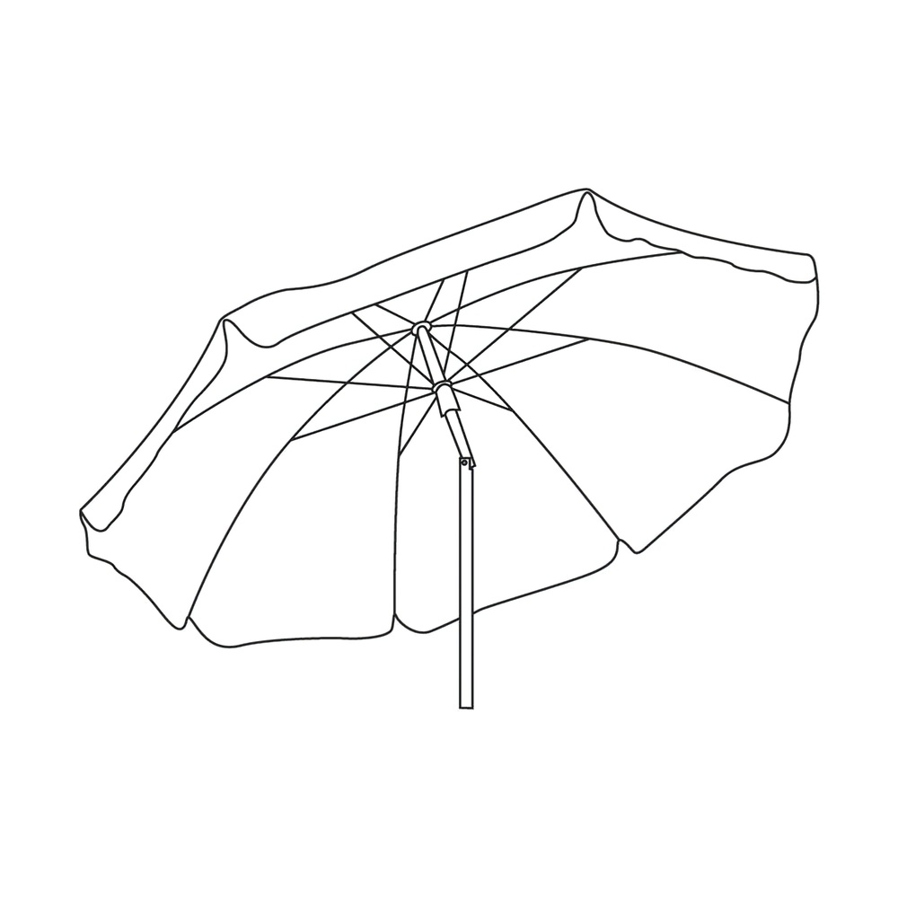 Sombrilla Playa Aluminio y Poliester 200 cm. rayas - Imagen 2