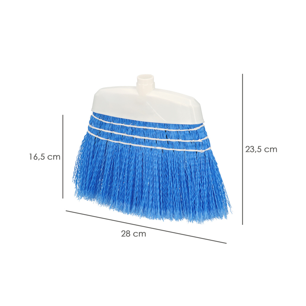 Escoba Jardin Azul Con Cordones Sin Mango, Escoba Terrazas, Terrazas, Cocheras, Calles, - Imagen 2