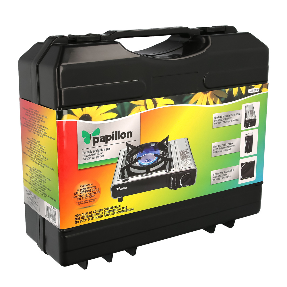 Cocina Gas Inoxidable A Cartucho Con Maletin, Cocina Portatil, Cartuchos Gas 230 gramos. Certificacion EN 17476/2021 - Imagen 4