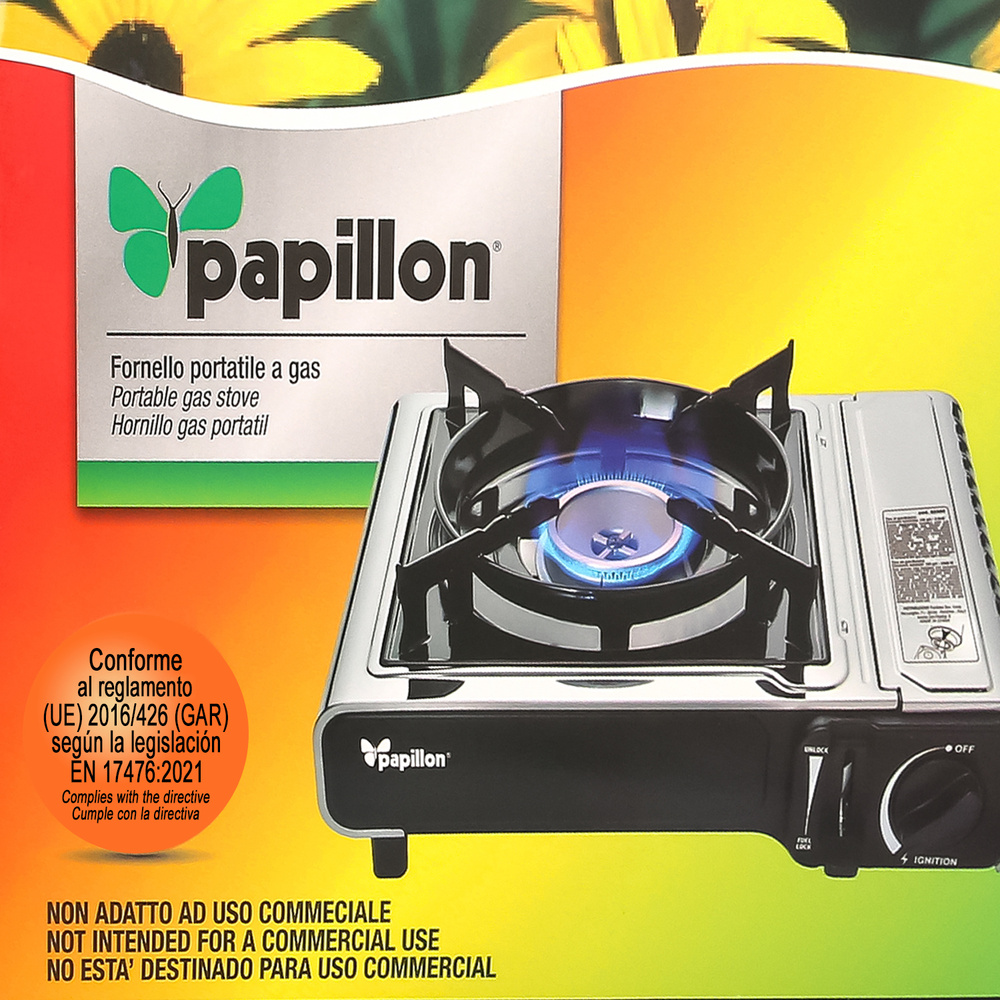 Cocina Gas Inoxidable A Cartucho Con Maletin, Cocina Portatil, Cartuchos Gas 230 gramos. Certificacion EN 17476/2021 - Imagen 6