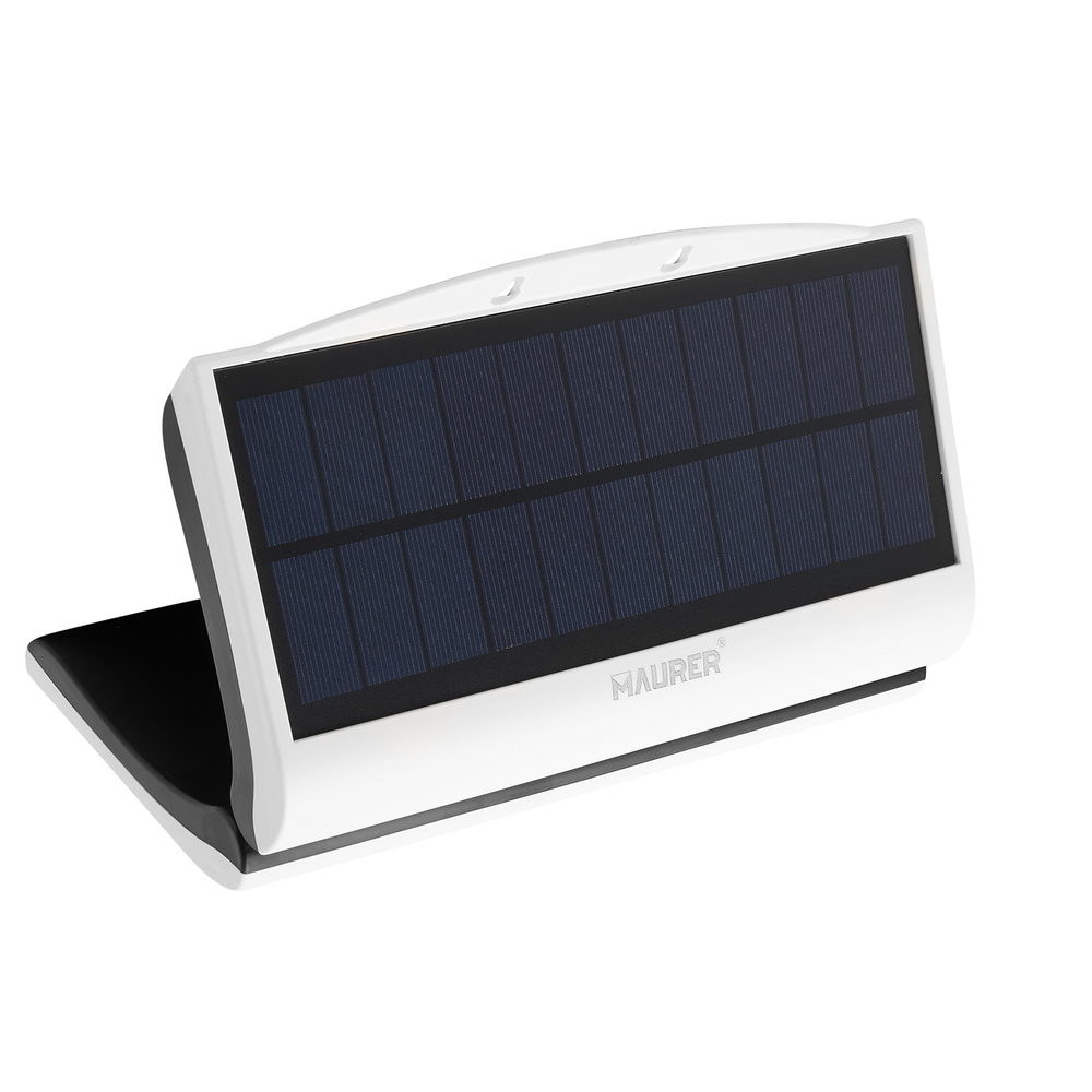 Aplique / Lampara Solar Led Jardin Blanca Con Sensor de Movimiento y Crepuscular. IP44 - Imagen 2