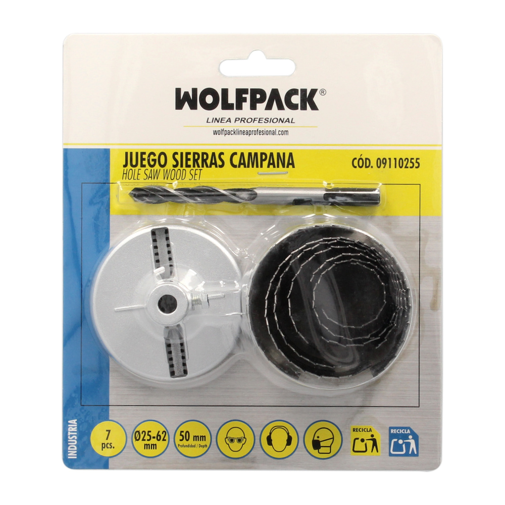 Juego Sierras Campana 50 mm. 25/62 7 Piezas - Imagen 4