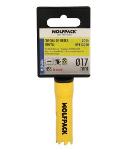 Corona Sierra Bimetal Ø 17 mm. Templado Termico, Base Reforzada. Corona Madera, Broca Agujeros Madera, Acero, Hierro, Plasticos