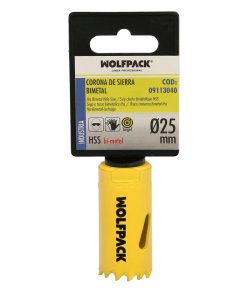 Corona Sierra Bimetal Ø 25 mm. Templado Termico, Base Reforzada. Corona Madera, Broca Agujeros Madera, Acero, Hierro, Plasticos