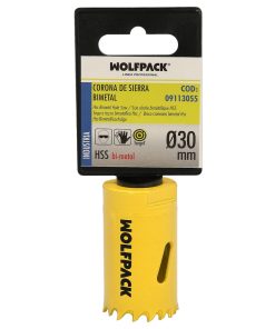 Corona Sierra Bimetal Ø 30 mm. Templado Termico, Base Reforzada. Corona Madera, Broca Agujeros Madera, Acero, Hierro, Plasticos