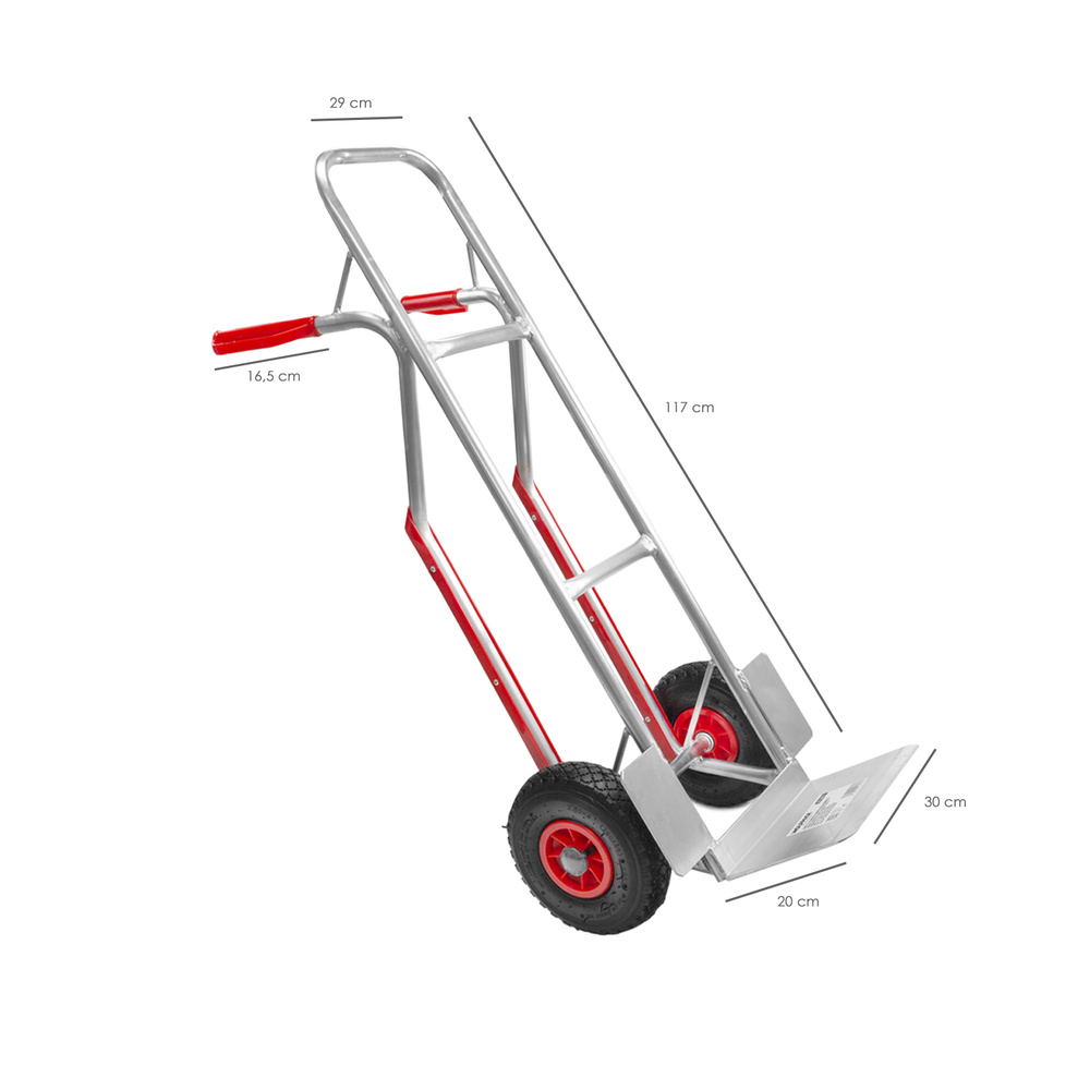 Carretilla Almacen / Sacos Aluminio Rueda Neumática - Imagen 4
