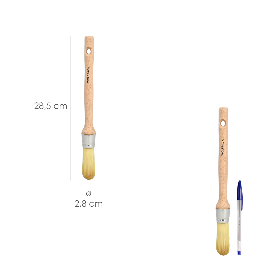 Brocha Pintor Wolfpack Virola Hierro Nº 6 - Imagen 2