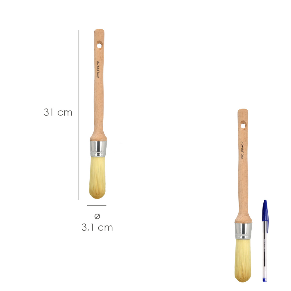 Brocha Pintor Wolfpack Virola Hierro Nº 8 - Imagen 2