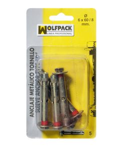 Anclaje Metálico Tornillo 10x100/12 mm. (2 Piezas)