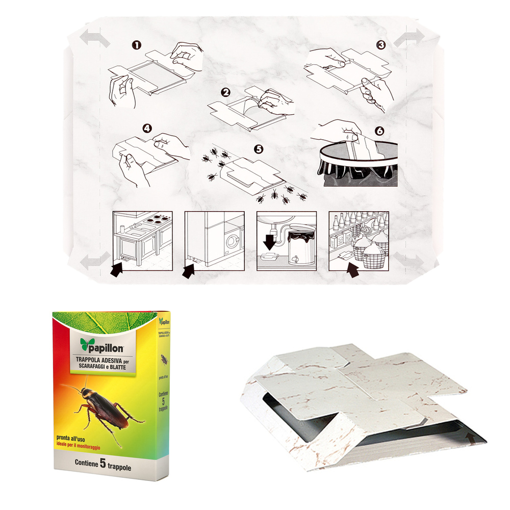 Trampa Adhesiva Para Cucarachas (5 Cartones) - Imagen 2