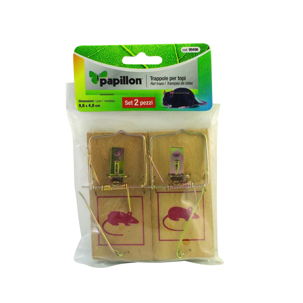 Trampas ratones madera 9.8 x 4.8 cm. (2 unidades) - Imagen 2