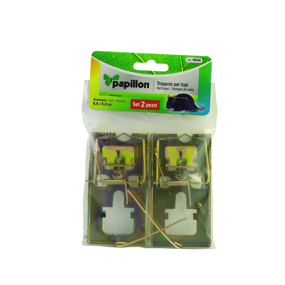 Trampa ratones metálica galvanizada 9.5 x 5.2 cm. (Bolsa 2 unidades) - Imagen 2