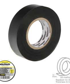 Cinta Aislante Profesional Negra Espesor 0.15 mm. Ancho 19 mm. Rollo 25 Metros Cinta Electricista, Cinta Aislante Cables