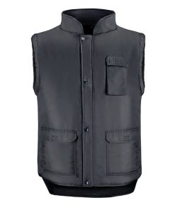 Chaleco Multibolsillos Negro XXL, Chaleco Poliester Con 3 Bolsillos Esteriores y Uno Interior, Chaleco Trabajo, Chaleco Laboral