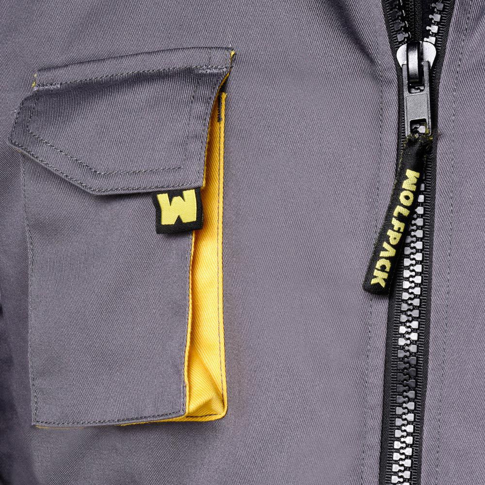 Chaqueta de Trabajo Gris/Amarillo Talla 46/48 S - Imagen 2