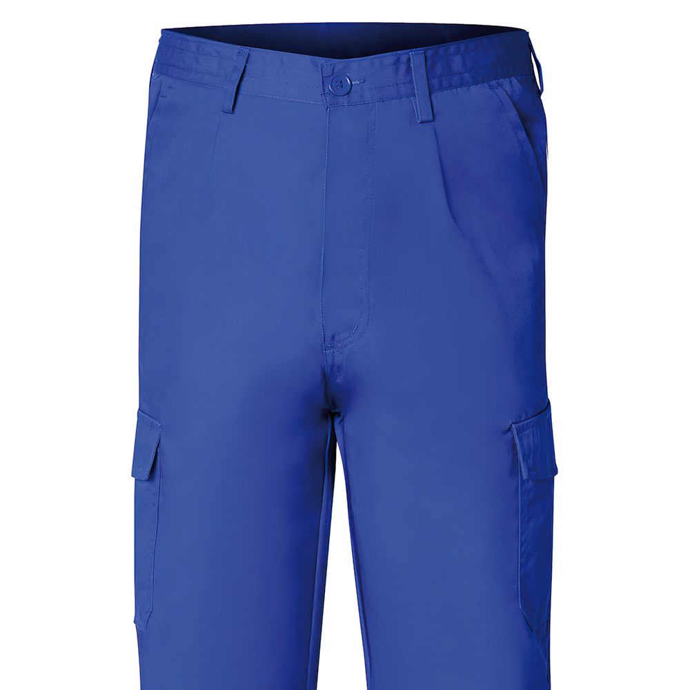 Pantalon De Trabajo Largo, Color Azul, Multibolsillos, Resistente, Talla 48 - Imagen 3