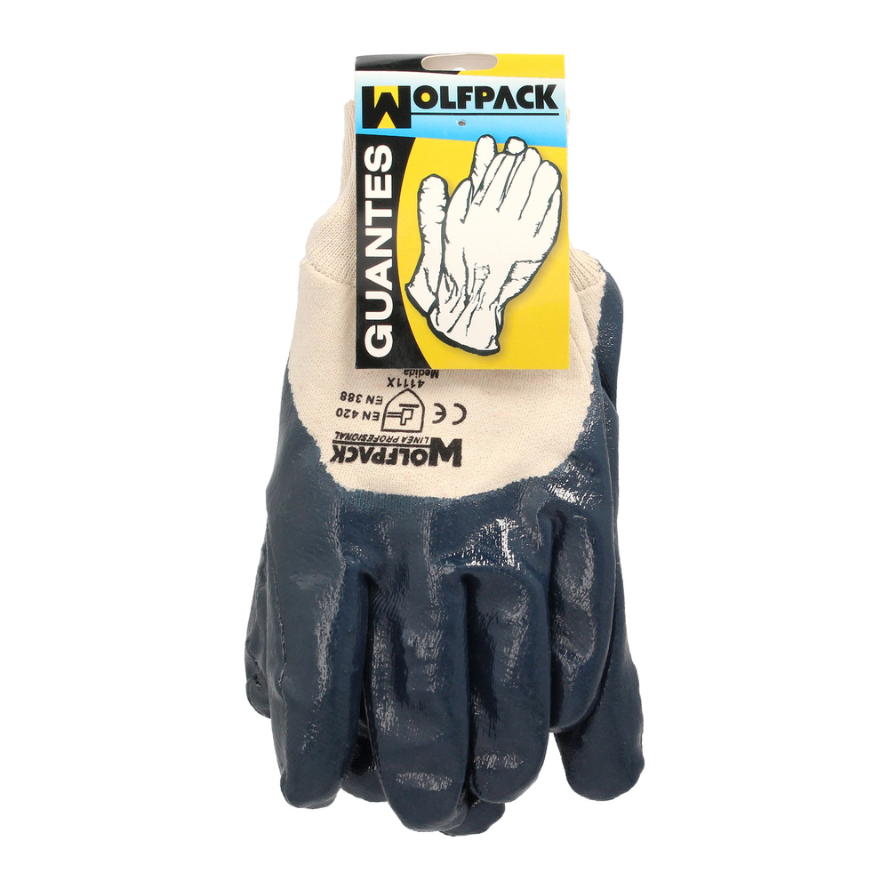 Guantes Nitrilo / Lona Pesados Nimax 9" (Par) - Imagen 2