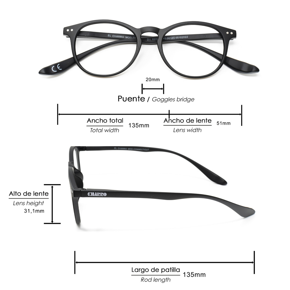 Gafas Lectura Connecticut Negras Aumento +2,0 Patillas Para Colgar Del Cuello , Gafas De Vista, Gafas De Aumento - Imagen 2