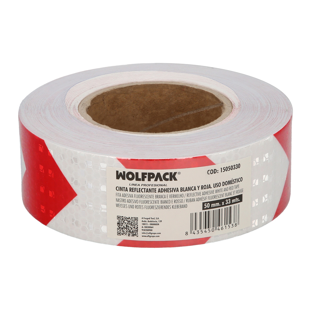 Cinta Adhesiva Reflectante Blanca/ Roja 50 mm. x 33 metros. Uso doméstico. - Imagen 2