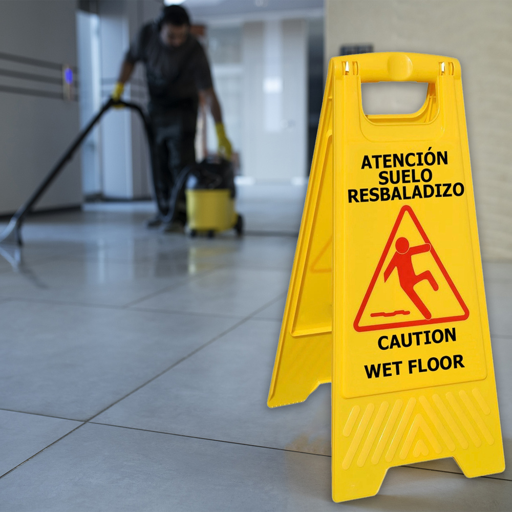 Cartel Atencion Suelo Mojado 64x30 cm. - Imagen 4