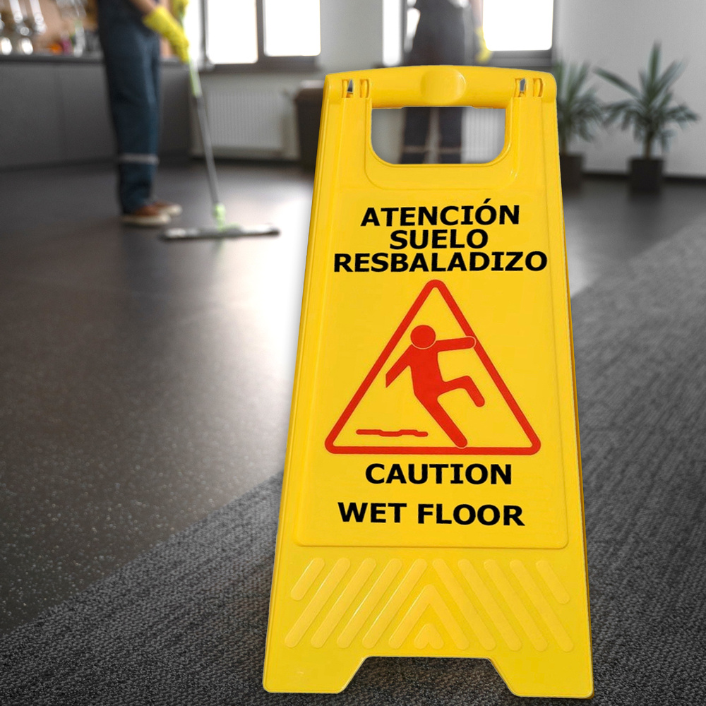 Cartel Atencion Suelo Mojado 64x30 cm. - Imagen 5