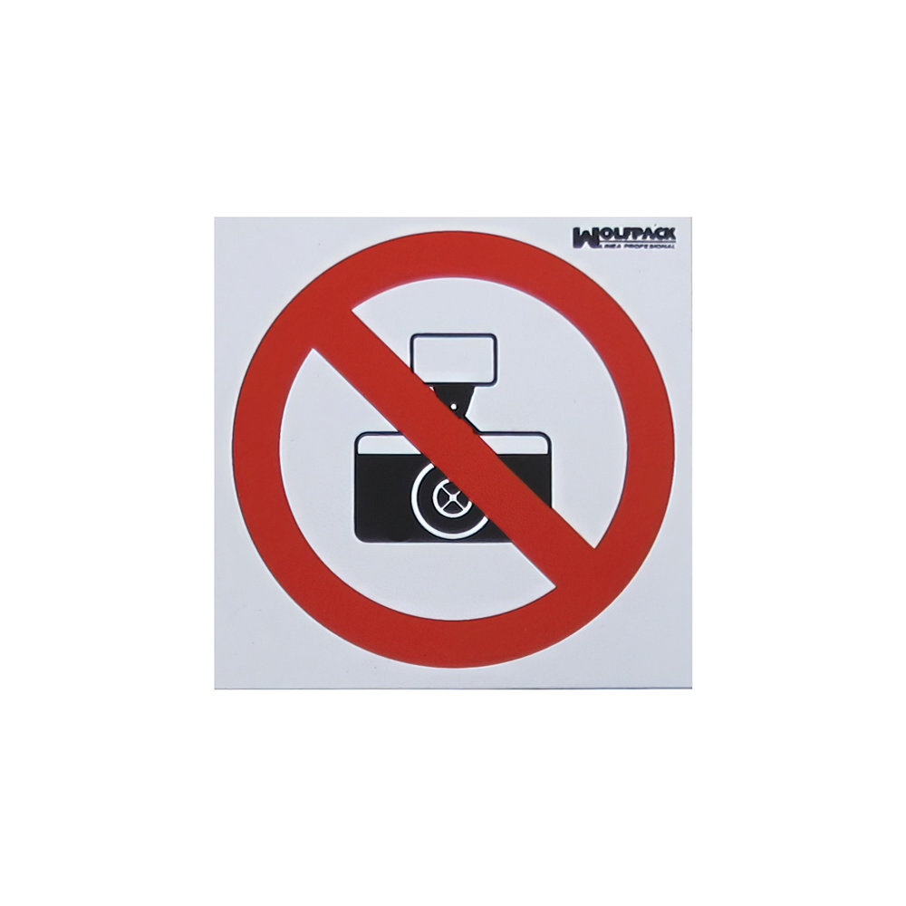 Cartel Prohibido Hacer Fotografias 10,5x10,5 - Imagen 2