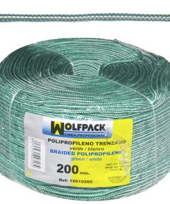 Cuerda Trenzada Polipropileno Blanca / Verde (Bobina 200 m.)