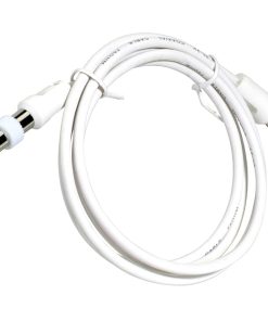 ProlongaciónTV Video Macho-Macho 2 metros / Ø 9,5 mm. Con Adaptador Macho-Hembra Color Blanco