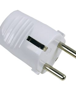 Clavija / Enchufe Schuko 2p + T 16 A. Blanco